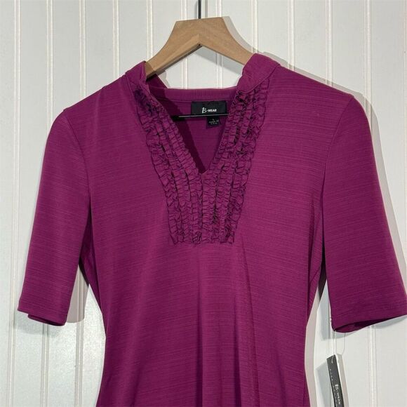 B-Wear Beyer California Ruffle Front Top L Purple NWT Y2K Indie Sleaze Mall USA - Picture 3 of 9